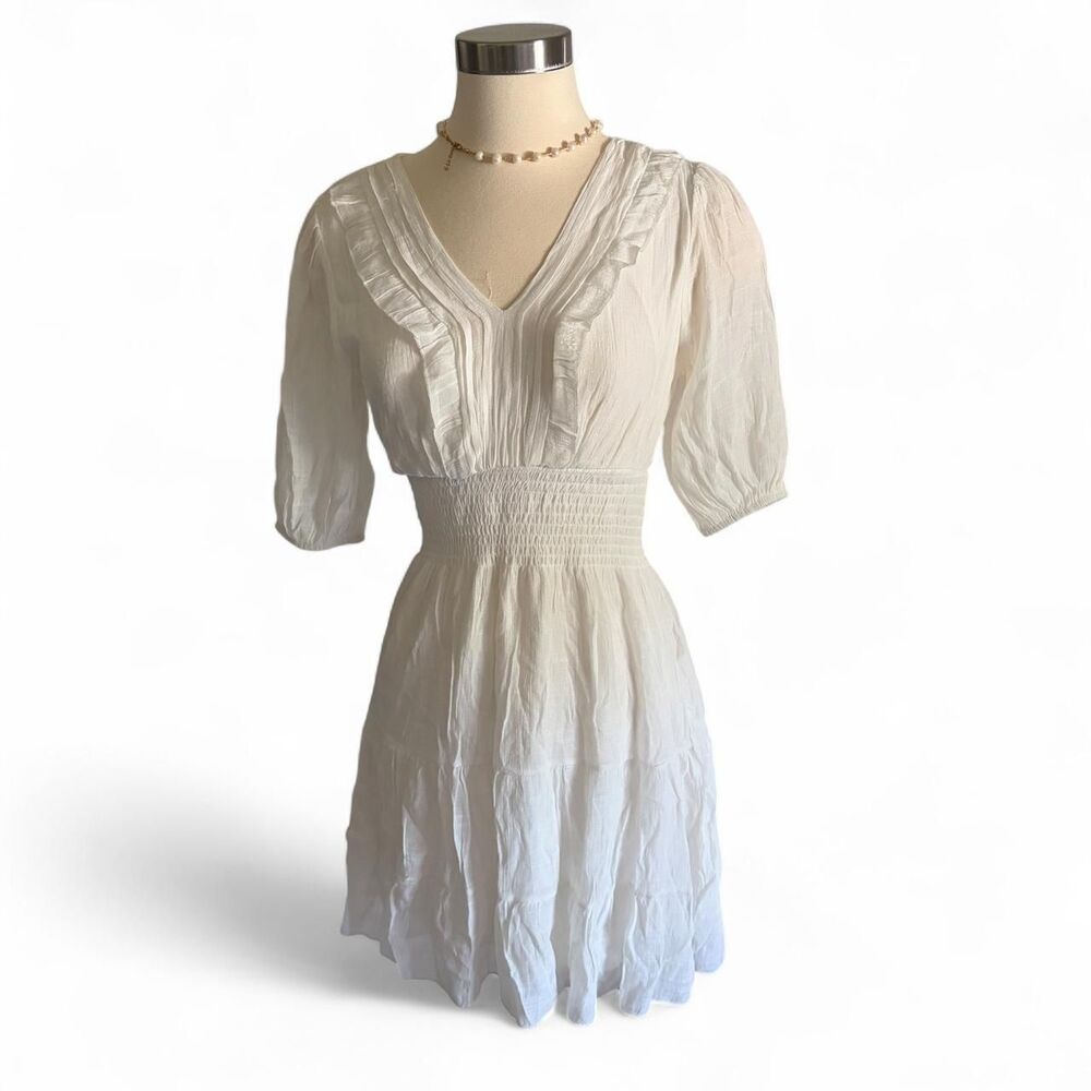Unbranded Women's White and Cream Dress